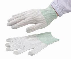 Conductive Gloves ASPURE LINE, Anti-static, white, Nylon