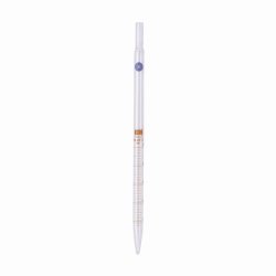 Graduated pipettes for tissue culture, clear glass, amber stain graduation