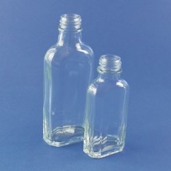 Bottles, glass, culture, flat, octagonal