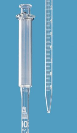 Graduated pipettes, piston type, AR-glas®, white graduations