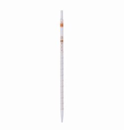 Measuring pipette, Soda-lime glass, class AS, brown graduation, type 1