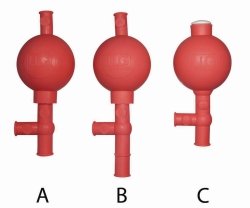 LLG-Safety pipette bulb, rubber, red