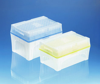 Pipette tips, racked in Tip-Box, sterile, Bio-Cert®