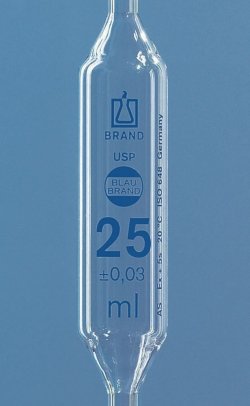 Volumetric pipettes, USP,  class AS, AR-glass®, blue graduation