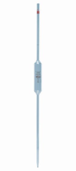 Volumetric pipettes Volac FORTUNA®, glass, class AS, 1 mark, amber graduation