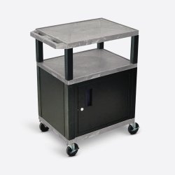 Laboratory Trolleys, HDPE, with cabinet