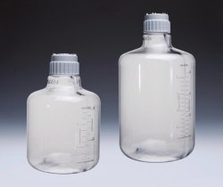 Narrow neck aspirator bottle Nalgene™, clear, PC with screw cap, PP