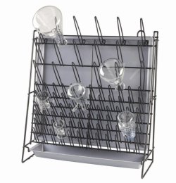 Draining racks, vinyl-coated steel