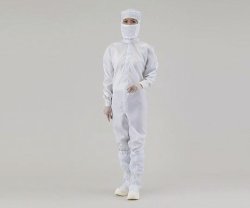 Overall for cleanroom ASPURE, polyester, with integrated hood