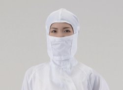 Hood and mask for cleanroom