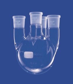 Four-neck round-bottom flask, with parallel side necks, DURAN®