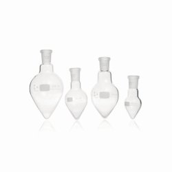 Pear shape flasks with conical ground joints, DURAN®