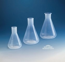 Erlenmeyer flasks, graduated, PFA