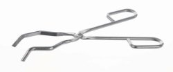 Crucible tongs, heavy execution, 18/10 steel