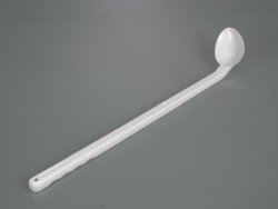 Disposable spoons, curved, long handle, PS