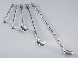 Sample spoons, stainless steel