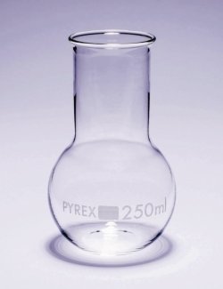 Flasks, boiling, flat bottom, wide neck, Pyrex®