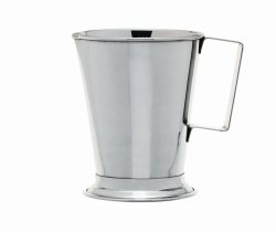 Measuring jugs with handle, stainless steel