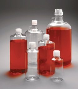 Narrow mouth bottles Nalgene™, PC, with screw cap, PP