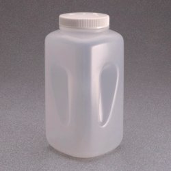 Square bottles, wide mouth Nalgene™, PPCO, with screw cap, PP