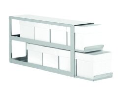 Racks with drawers for upright freezers, stainless steel, for boxes with 130 mm height