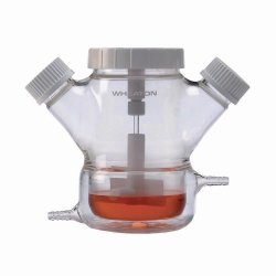 Spinner Flask, double sidearm, jacketed Celstir®