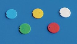 Colored cap inserts, PP, for reaction tubes