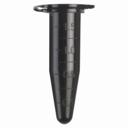 Reaction tubes, black, PP