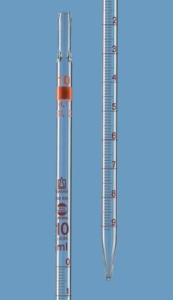 Graduated pipettes, AR-glass®, Class AS, amber graduations, type 3