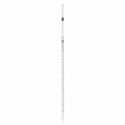 Graduated pipettes, Soda-lime glass, class AS, amber stain graduation, type 2