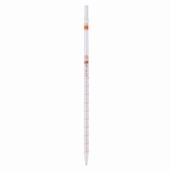 Graduated pipettes, Soda-lime glass, class AS, amber stain graduation, type 3