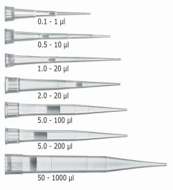 Filter pipette tips, in reclosable bags, non-sterile