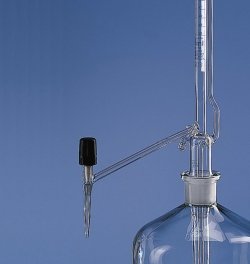 Automatic burettes, Pellet pattern, borosilicate glass 3.3, Class AS, without stopcock