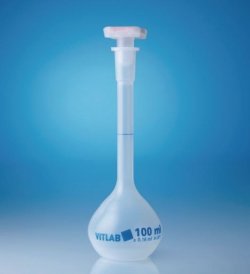 Volumetric flasks, PP, Class B, NS-stoppers PP