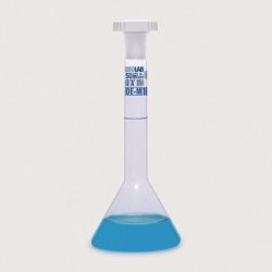 Volumetric trapezoidal flasks, Borosilicate glass 3.3, class A, blue graduated