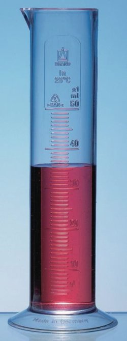 Graduated cylinders, PP, class B, embossed scale