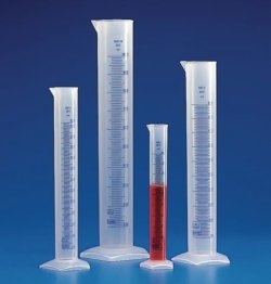 Graduated cylinders, PP, class B, embossed scale