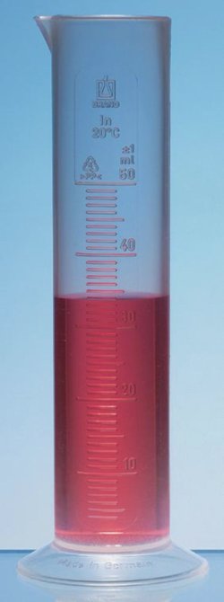 Graduated cylinders, SAN, class B, embossed scale