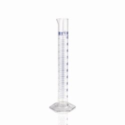 Measuring Cylinder, DURAN®, class A, Blue Graduation, USP