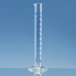 Measuring cylinders, borosilicate glass 3.3, tall form, class A, blue graduated