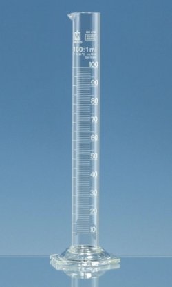 Measuring cylinders, borosilicate glass 3.3, tall form, class B, white graduation