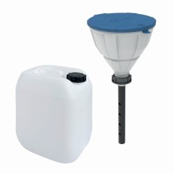 Disposal unit with funnel, V2.0, HDPE