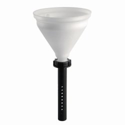 Safety Funnels with Ball Valve, White, HDPE